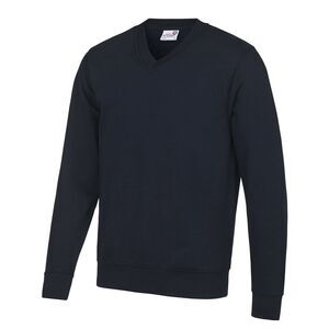 AWDis Academy Mens V Neck Jumper/Sweatshirt / Navy